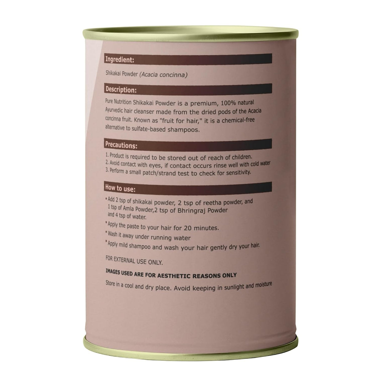 Pure Nutrition Natural Shikakai Powder 100g | Herbal Hair & Scalp Care Powder