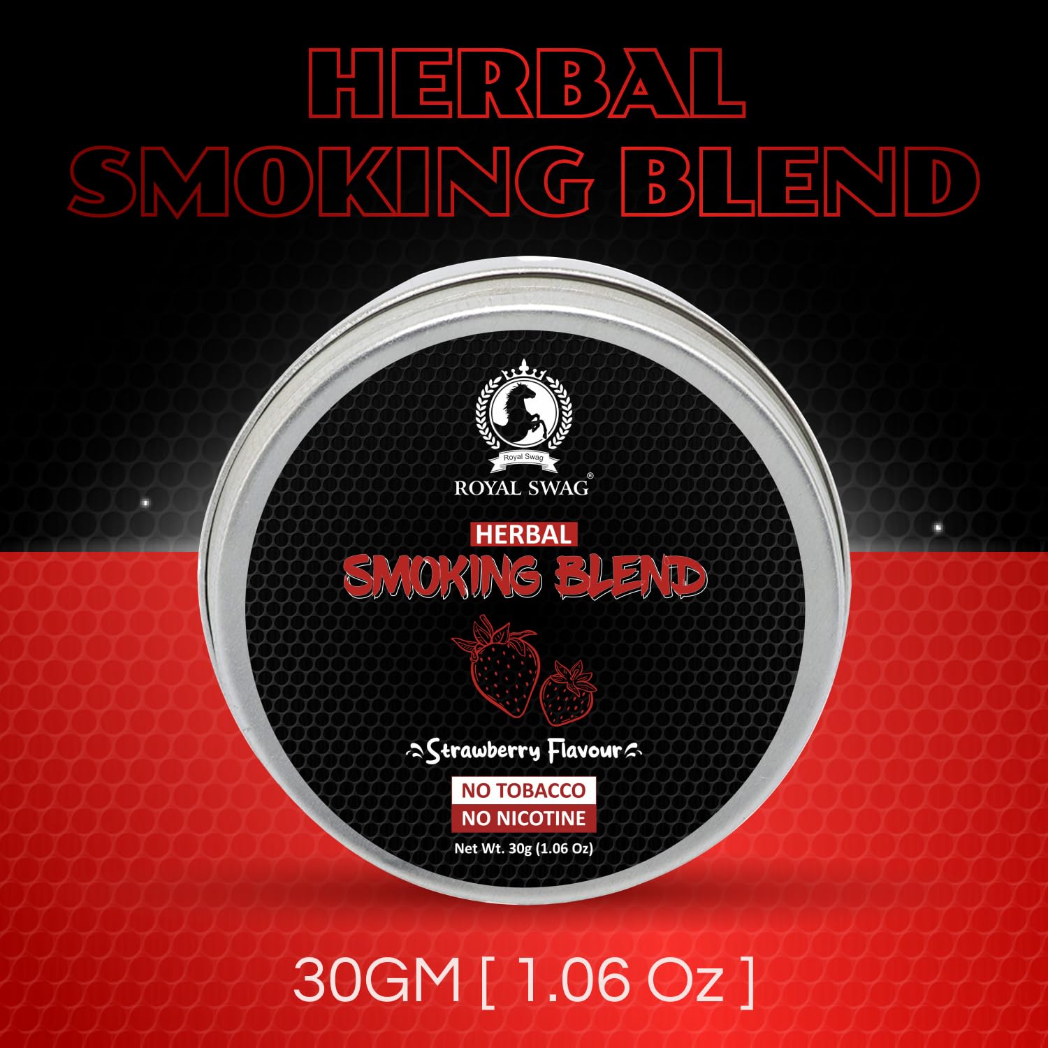 Royal Swag Herbal Smoking Mixture Strawberry Flavour - Tobacco Free (30g / 1.0 oz)