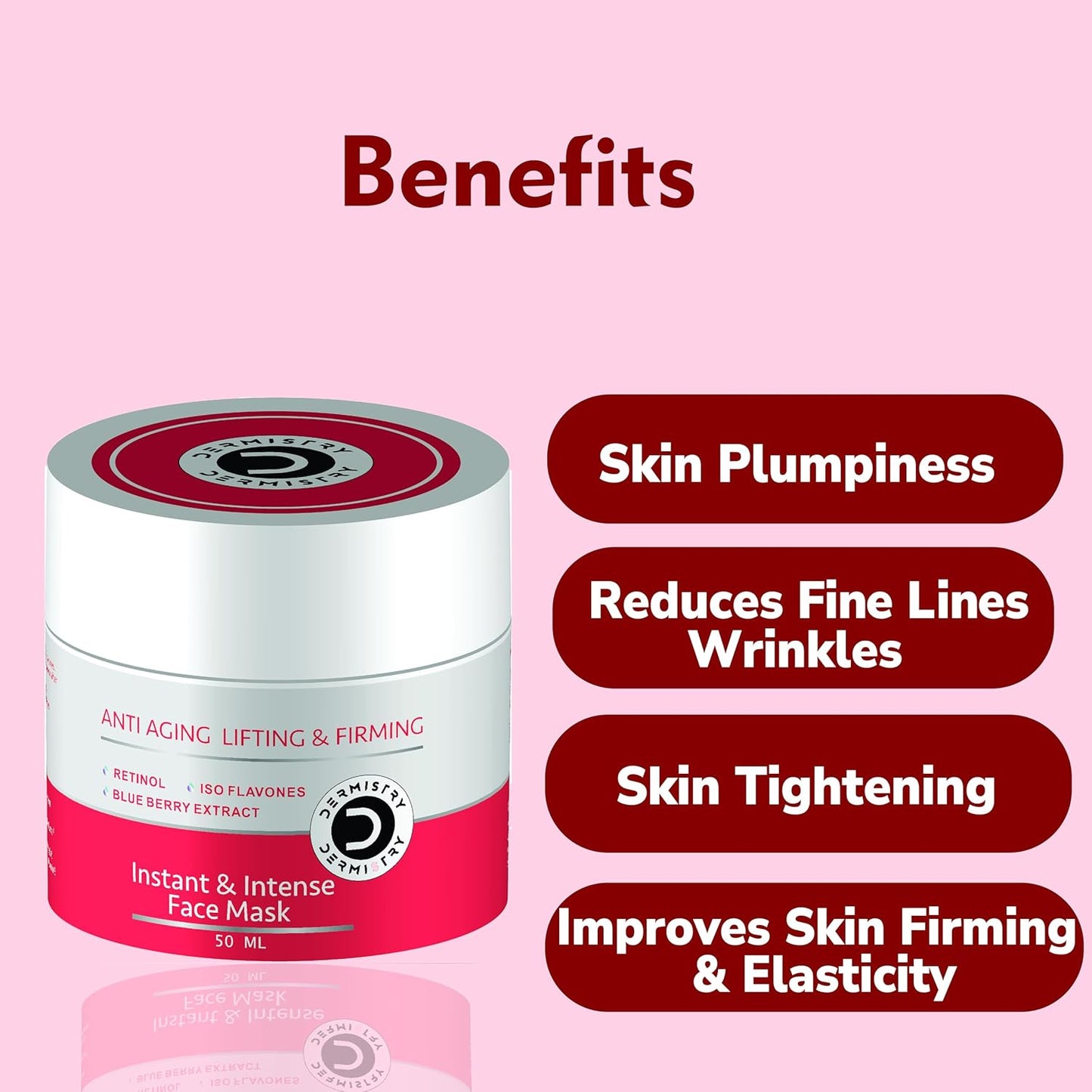 Dermistry Anti Aging Retinol Lifting & Firming Instant & Intense Face Mask - 50ml