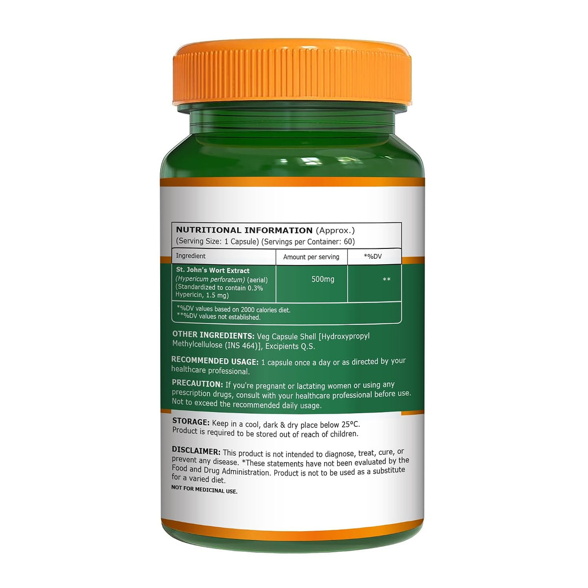 Pure Nutrition St. John’s Wort Extract 500mg, 60 Capsules | Herbal Mood & Wellness Support