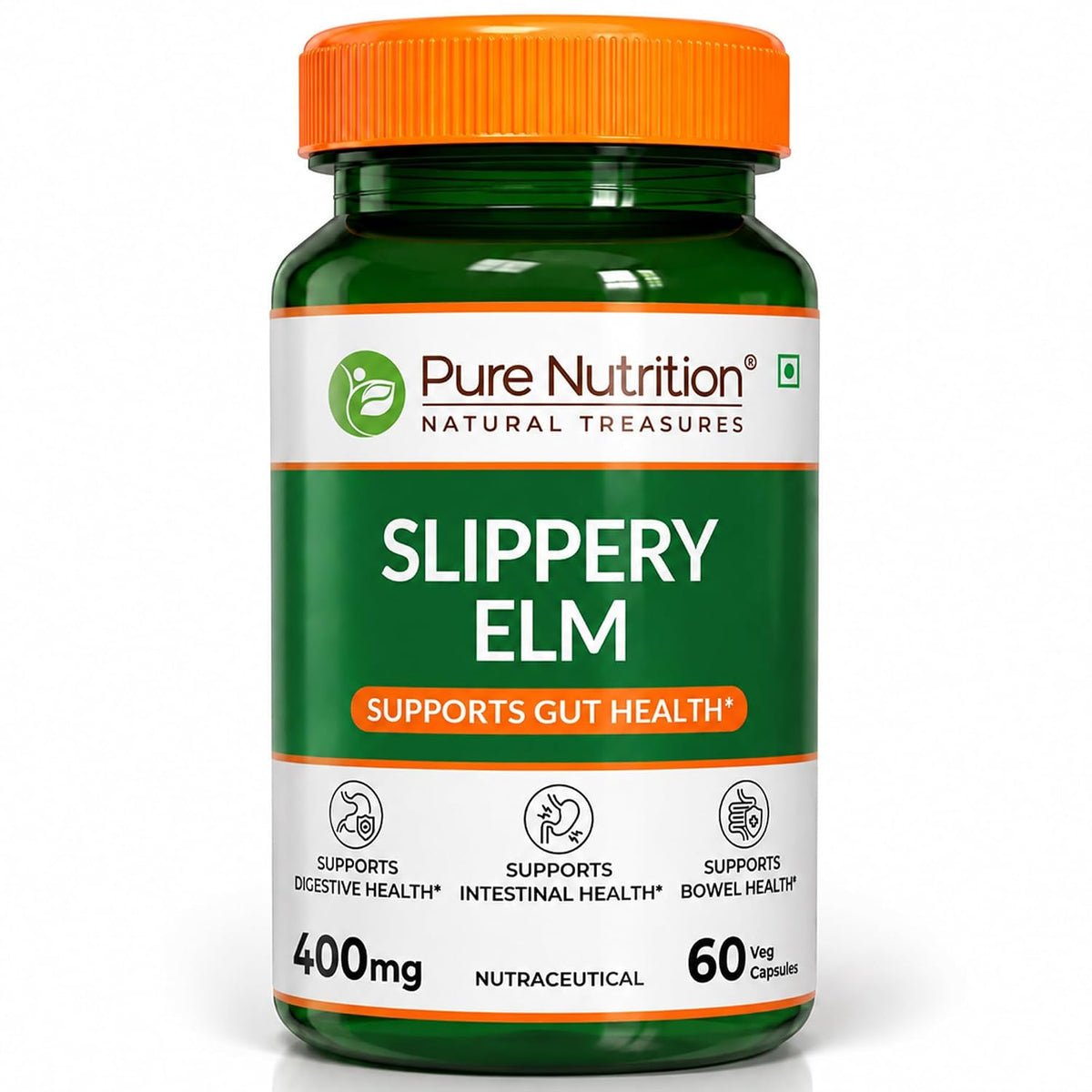 Pure Nutrition Slippery Elm 60 Capsules | Herbal Digestive & Gut Health Support