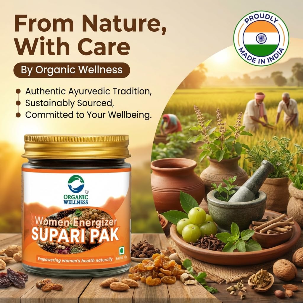 Organic Wellness Women Energizer Supari Pak 75 Gram Bottle