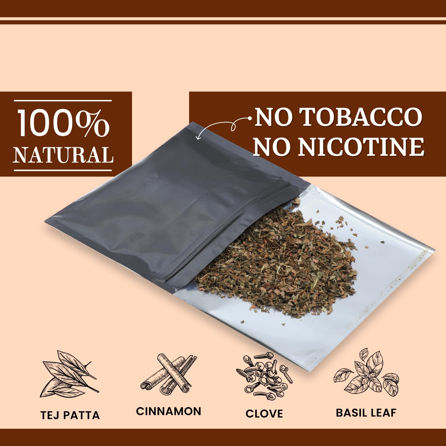 Royal Swag Herbal Smoking Mixture Clove Flavour - Tobacco Free (20g / 0.7 oz Pouch)