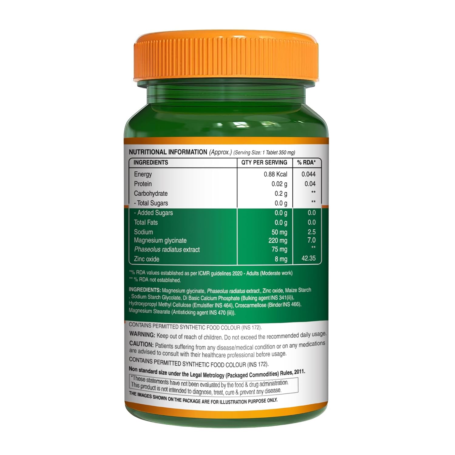 Pure Nutrition Magnesium Glycinate 350mg, 180 Tablets | Muscle, Nerve & Relaxation Support