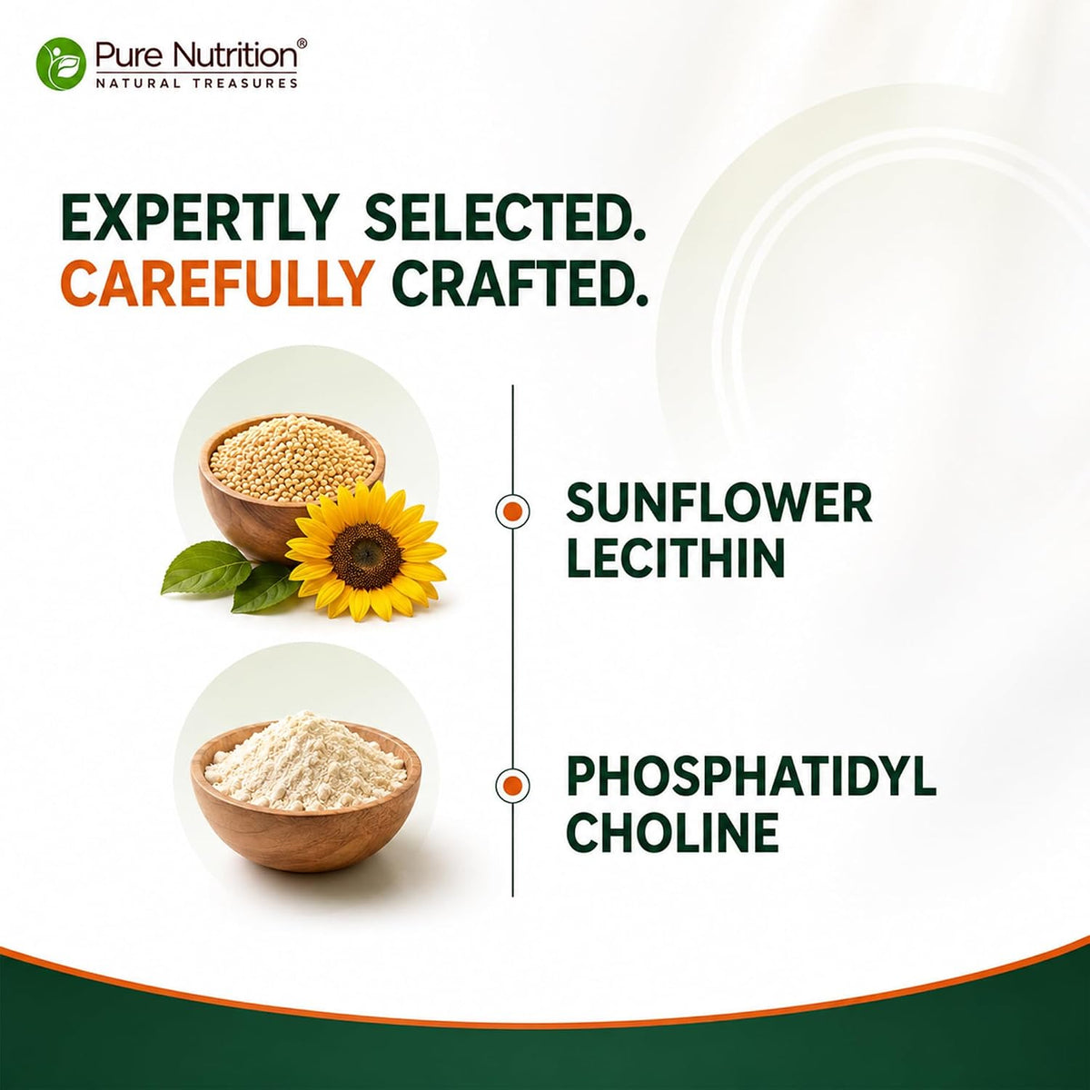 Pure Nutrition Sunflower Lecithin 1200mg, 60 Capsules | Brain & Wellness Support