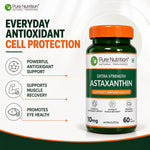 Pure Nutrition Astaxanthin 10mg, 60 Capsules | Antioxidant & Cellular Health Support Supplement
