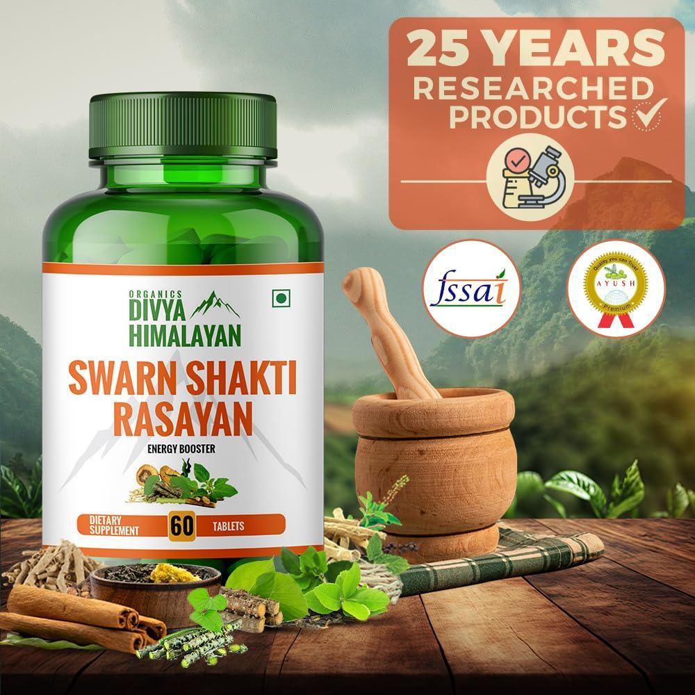 Divya Himalayan Swarn Shakti Rasayan Tablet for Energy Booster  - 30 Tablets