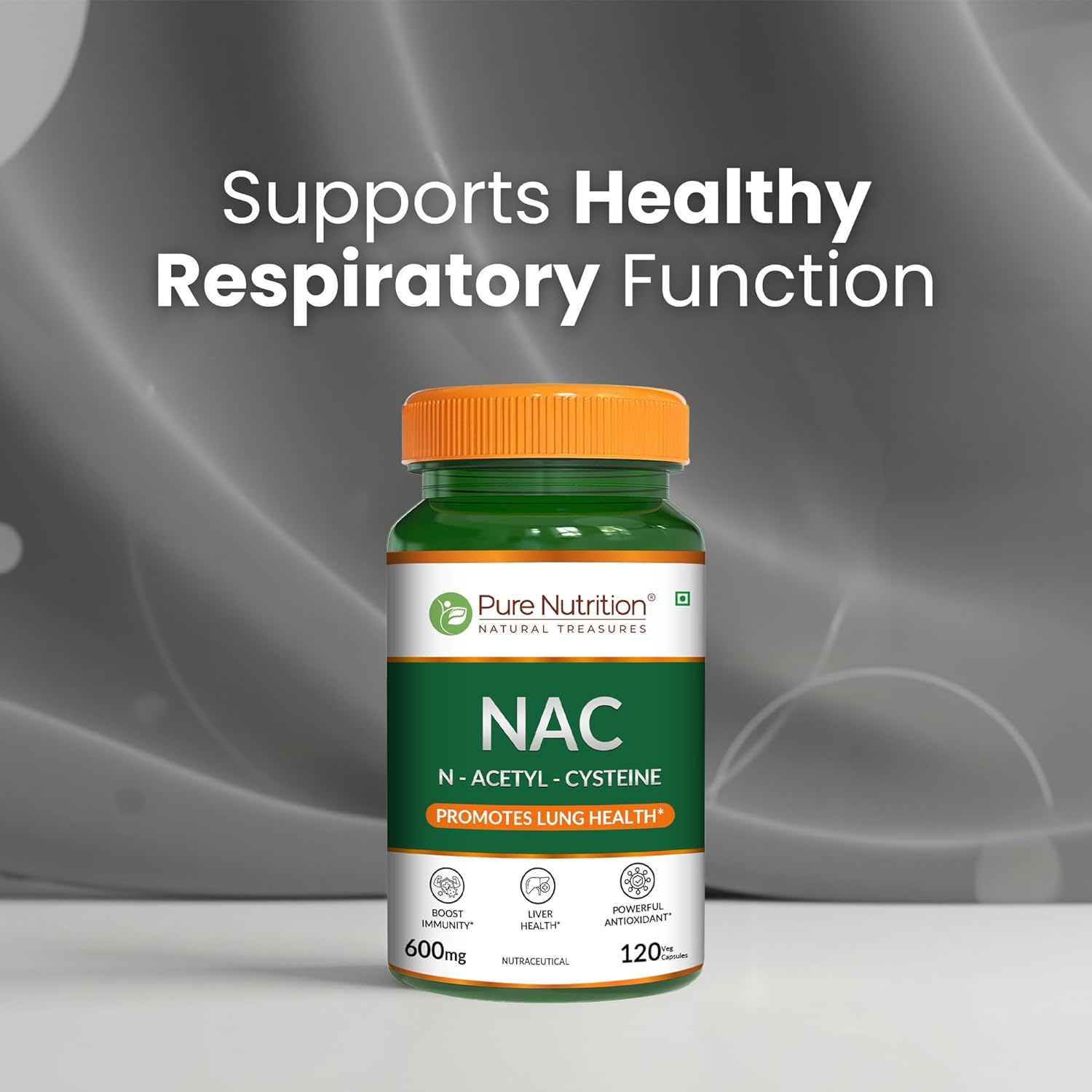 Pure Nutrition NAC 600mg – 120 Capsules | Antioxidant & Cellular Support