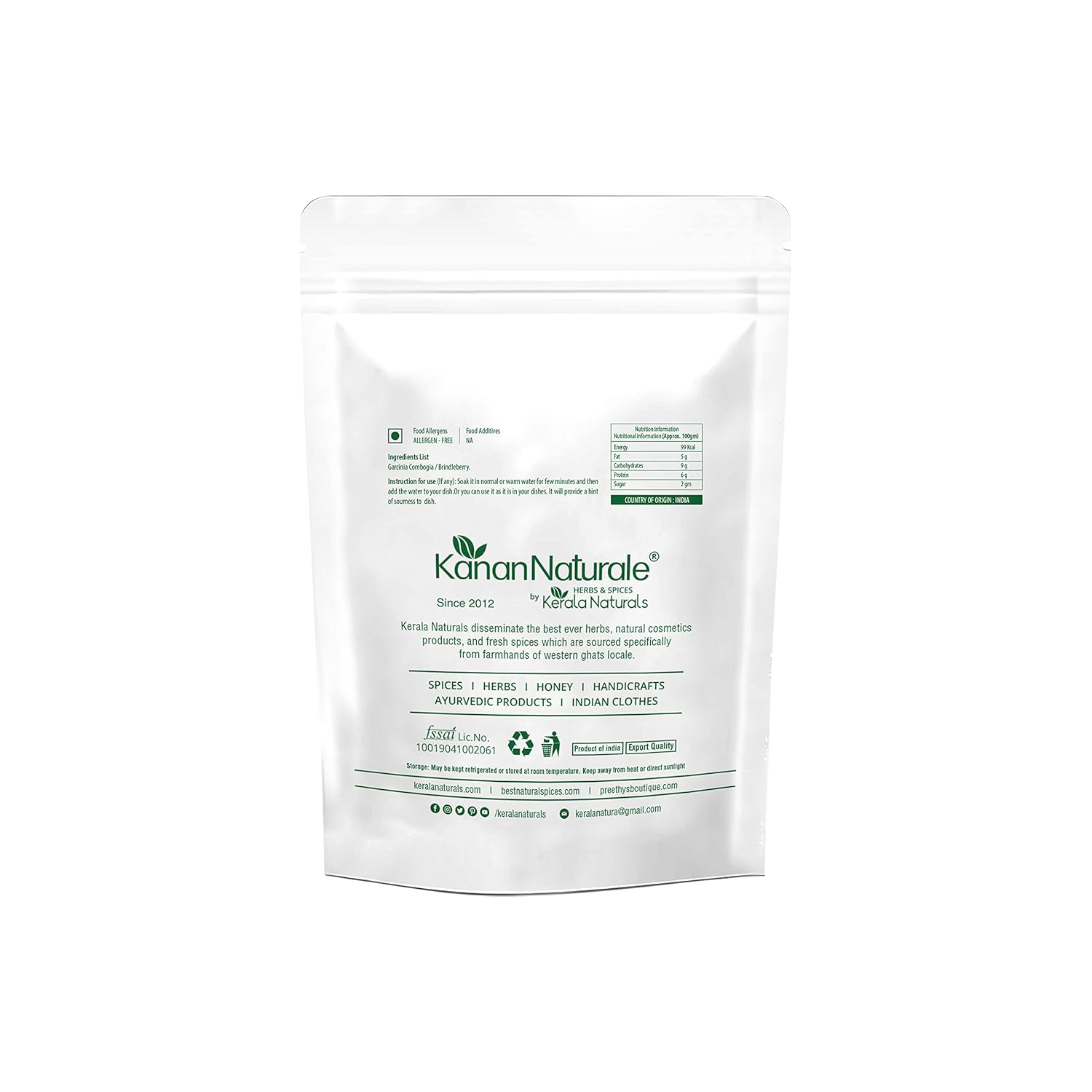 Kerala Naturals Garcinia Cambogia Powder 100g - High HCA Metabolism Booster