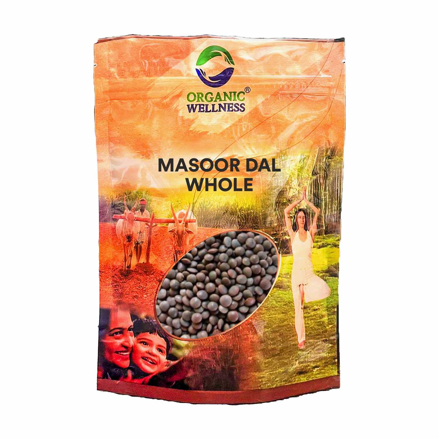 Organic Wellness Masoor Dal Whole - 450 grams