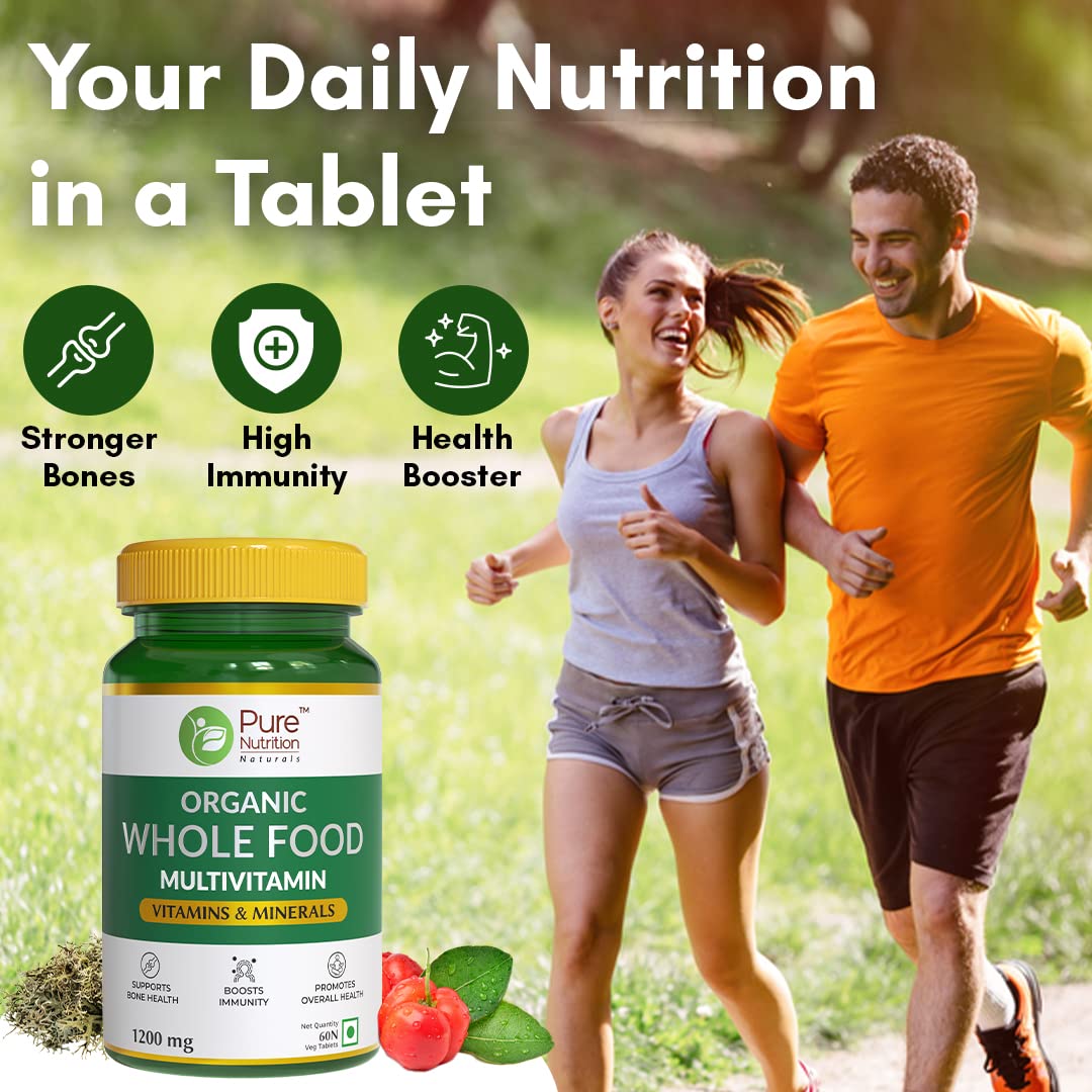 Pure Nutrition Organic Whole Food Multivitamin Veg Tablet - 60 Tablets