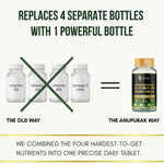 Anupurak D3+K2(MK-7)+B12 with Omega-3 from Algal Tablet (120 Each)