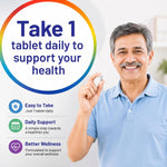 Pure Nutrition Men’s Multivitamin 50+ 60 Tablets | Daily Vitamins & Minerals for Men’s Health