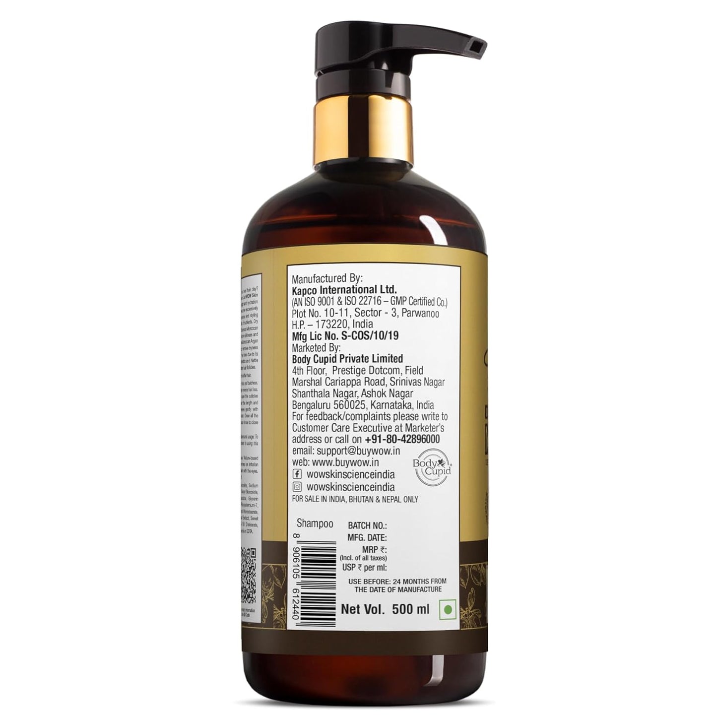 WOW Skin Science Moroccan Argan Oil Shampoo - 500ml