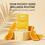 Justt Essentials D3+K2 Vitamin D3 Oral Strips, 600 IU, Orange Burst Flavour, Fast Dissolving, Sugar-Free, 30 Strips