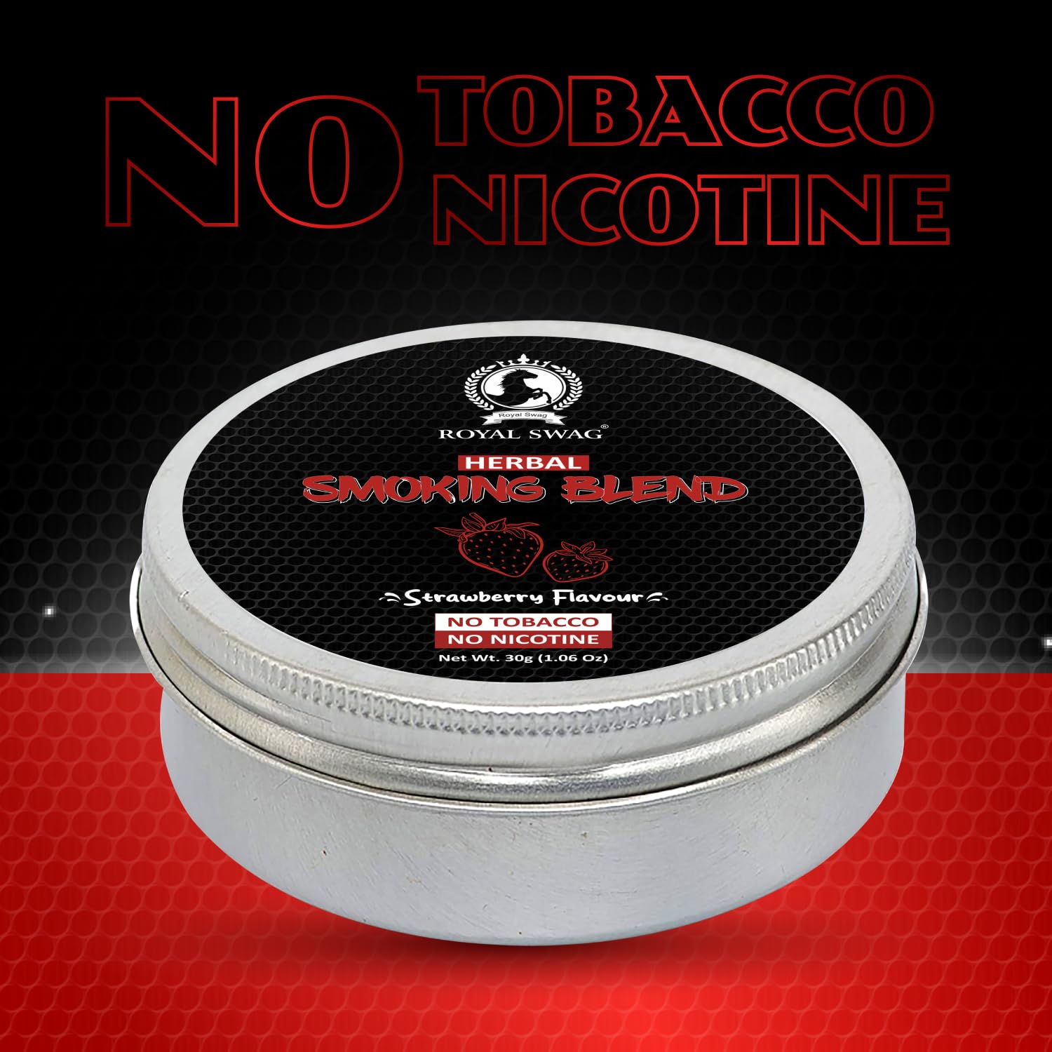 Royal Swag Herbal Smoking Mixture Strawberry Flavour - Tobacco Free (30g / 1.0 oz)