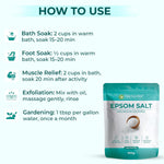 Pure Nutrition Epsom Salt 900g | Magnesium Sulfate Salt | Bath Soak & Relaxation Support