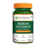 Pure Nutrition Boron Glycinate 6mg, 60 Capsules | Bone, Joint & Mineral Health Support