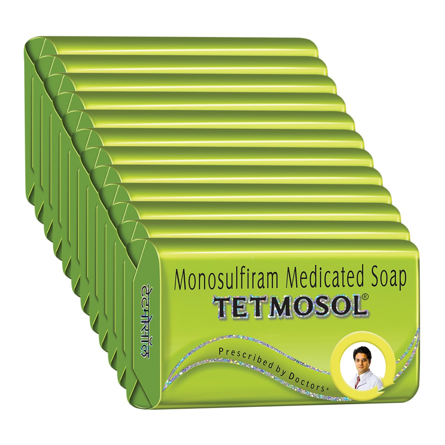 Tetmosol Medicated Soap with 5% Monosulfiram for Skin Infections - 100gm - Pack of 12
