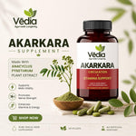Vedia Akarkara (Anacyclus Pyrethrum) Capsules | Natural Herbal Supplement for Male Vitality, Stamina & Nervous System Support (60 Capsules)