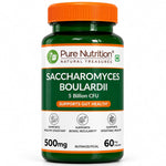 Pure Nutrition Saccharomyces Boulardii 5 Billion, 500mg, 60 Capsules | Gut Health Support