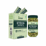 Zindagi Stevia Dry Leaves & Stevia Powder Sachets | 100% Natural Zero-Calorie Sugar-Free Sweetener Combo Pack