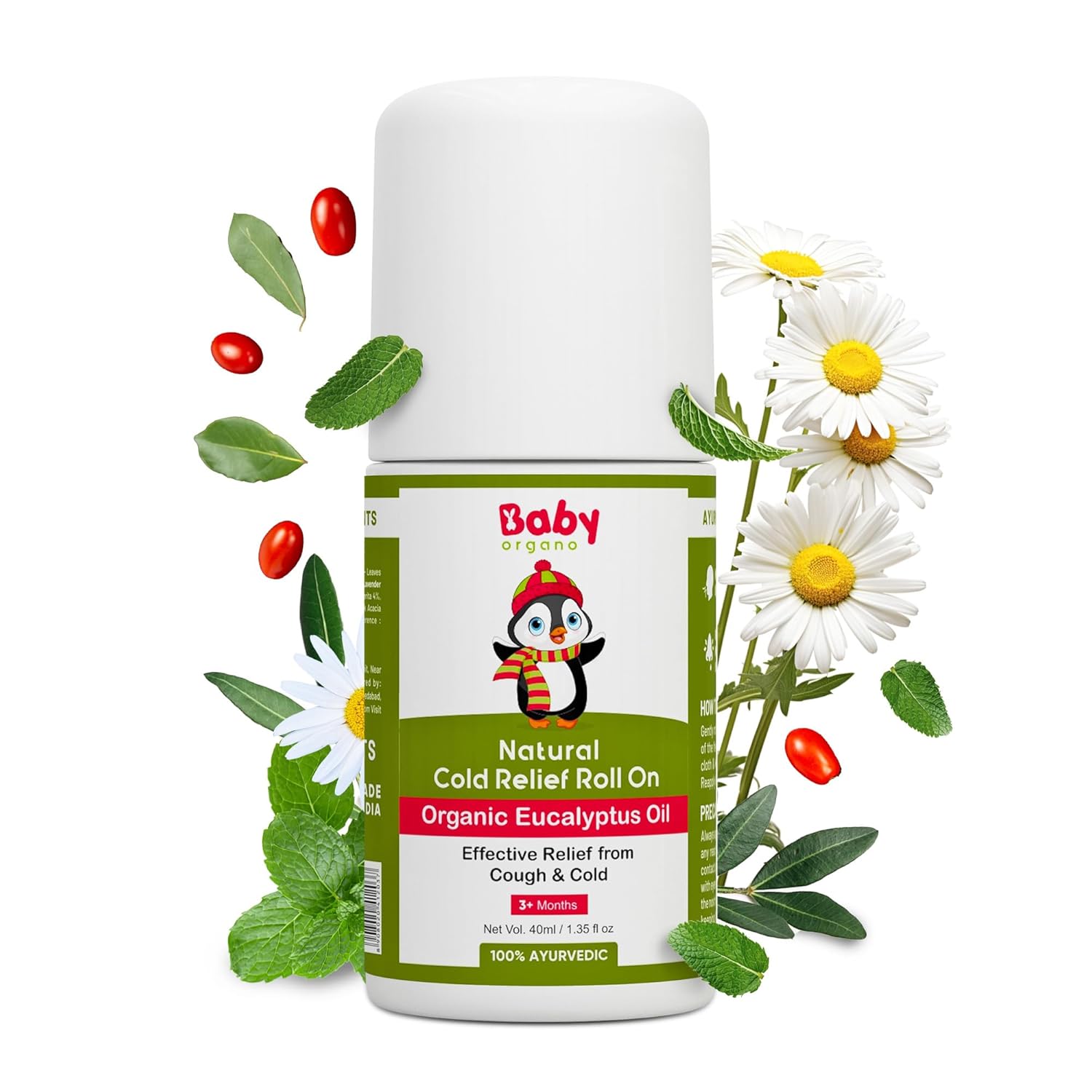 Baby Organo Natural Cold Relief Roll On - 40ml