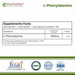Pure Nutrition L-Phenylalanine 60 Capsules | Amino Acid Supplement for Energy & Wellness Support