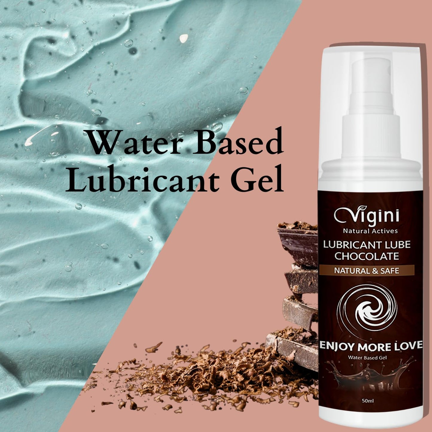 Vigini Lubricant Lube Water Based Gel Natural & Safe Enjoy - 50ml