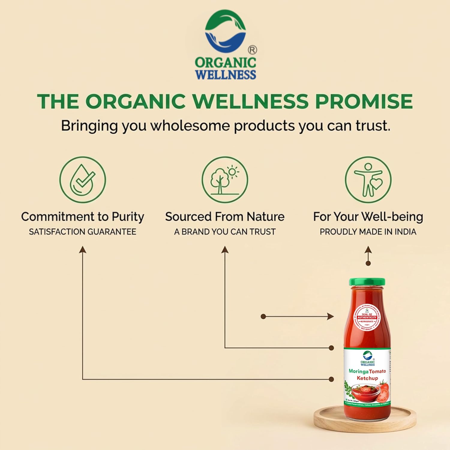 Organic Wellness Moringa Tomato Ketchup 350g