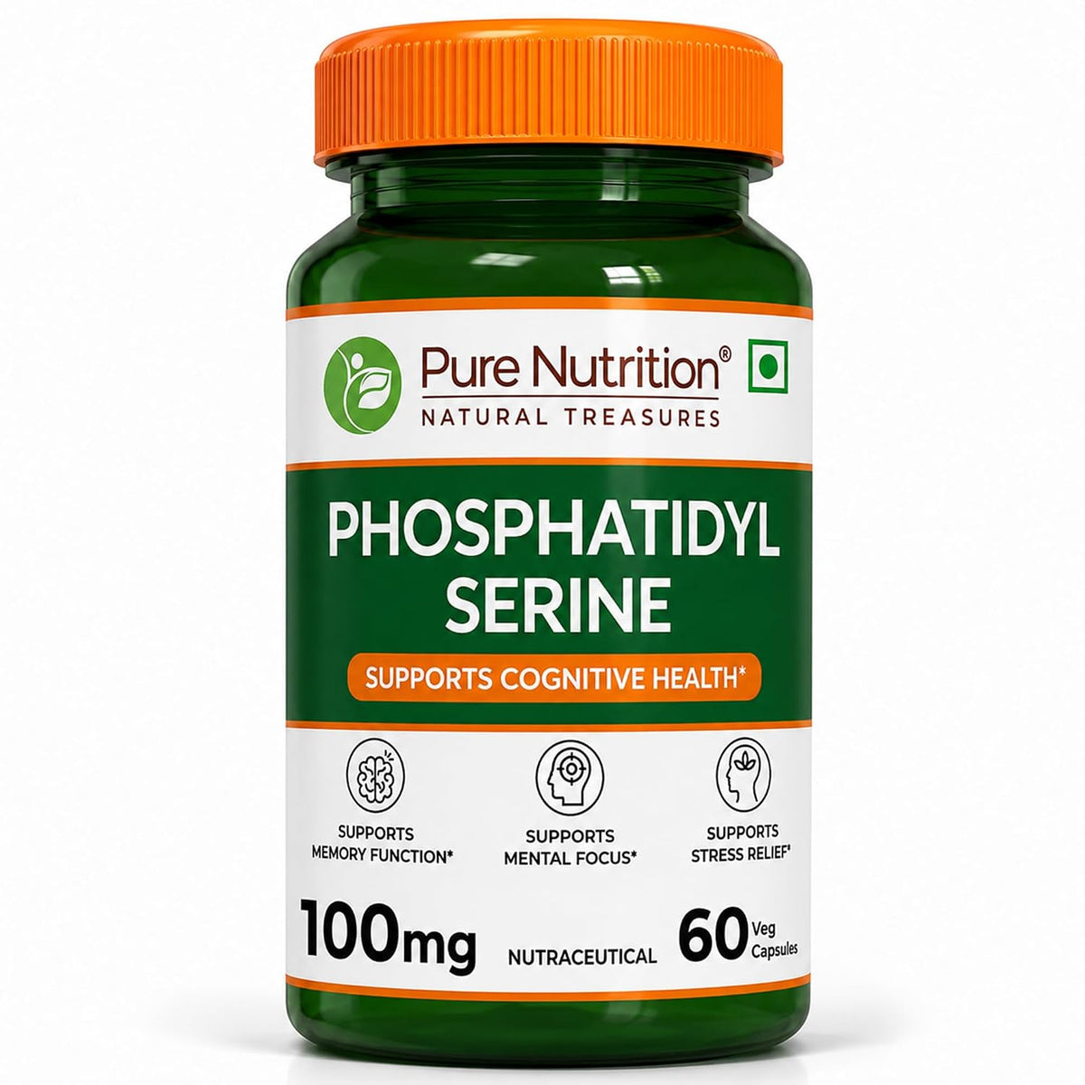 Pure Nutrition Phosphatidylserine 100mg, 60 Capsules | Brain, Memory & Cognitive Health Support