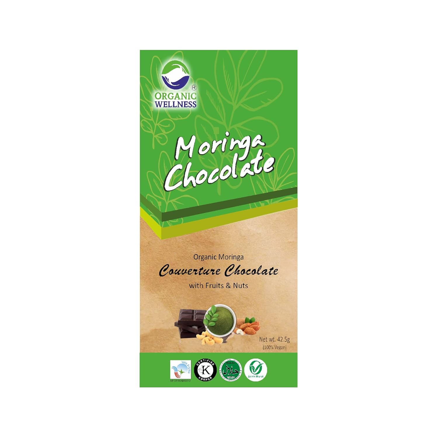 Organic Wellness Moringa Chocolate 42.5 grams