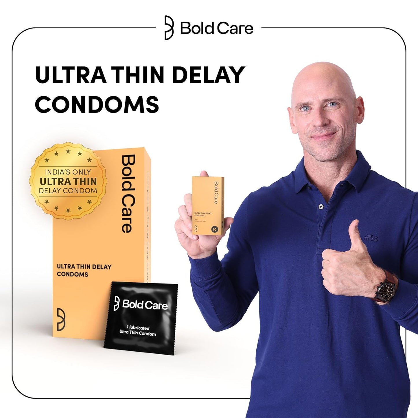 Bold Care Ultra Thin Long Last Condoms - Pack of 10 - Lubricated