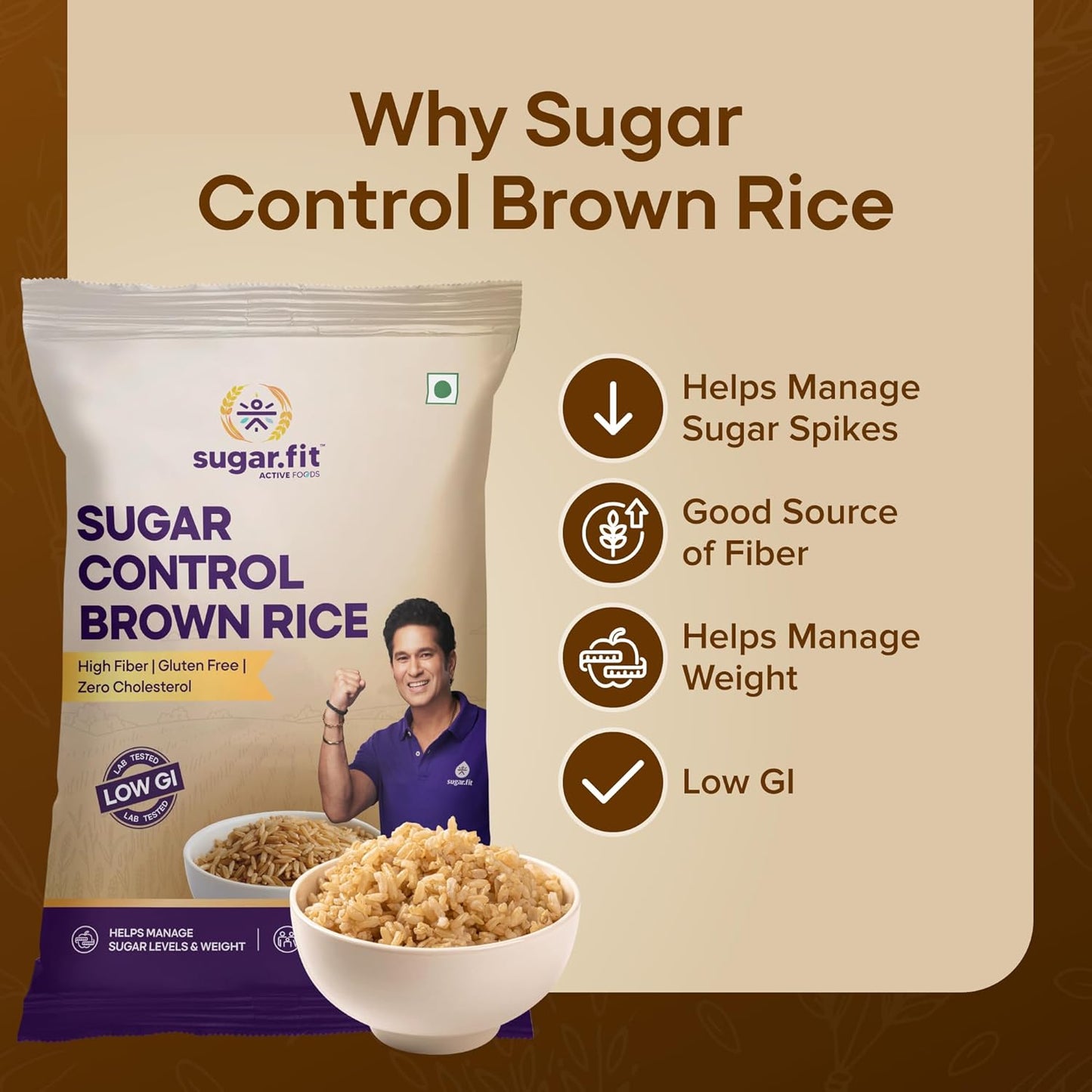 Sugar.fit Sugar Control Brown Rice - 5kg