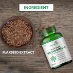 Simply Herbal Vegan Omega 3 6 9 Capsules 500mg Supplement Triple Strength Flaxseed, DHA for Heart, Joint & Brain Health, Immunity Booster - 60 Capsules