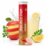 AYU ACV Digi Organic Apple Cider Vinegar Tablet for Weight Loss, 15s | 500mg ACV with Moringa, Guggul & Cinnamon, supports fat oxidation, metabolism, gut health & bloating relief, zesty lemon