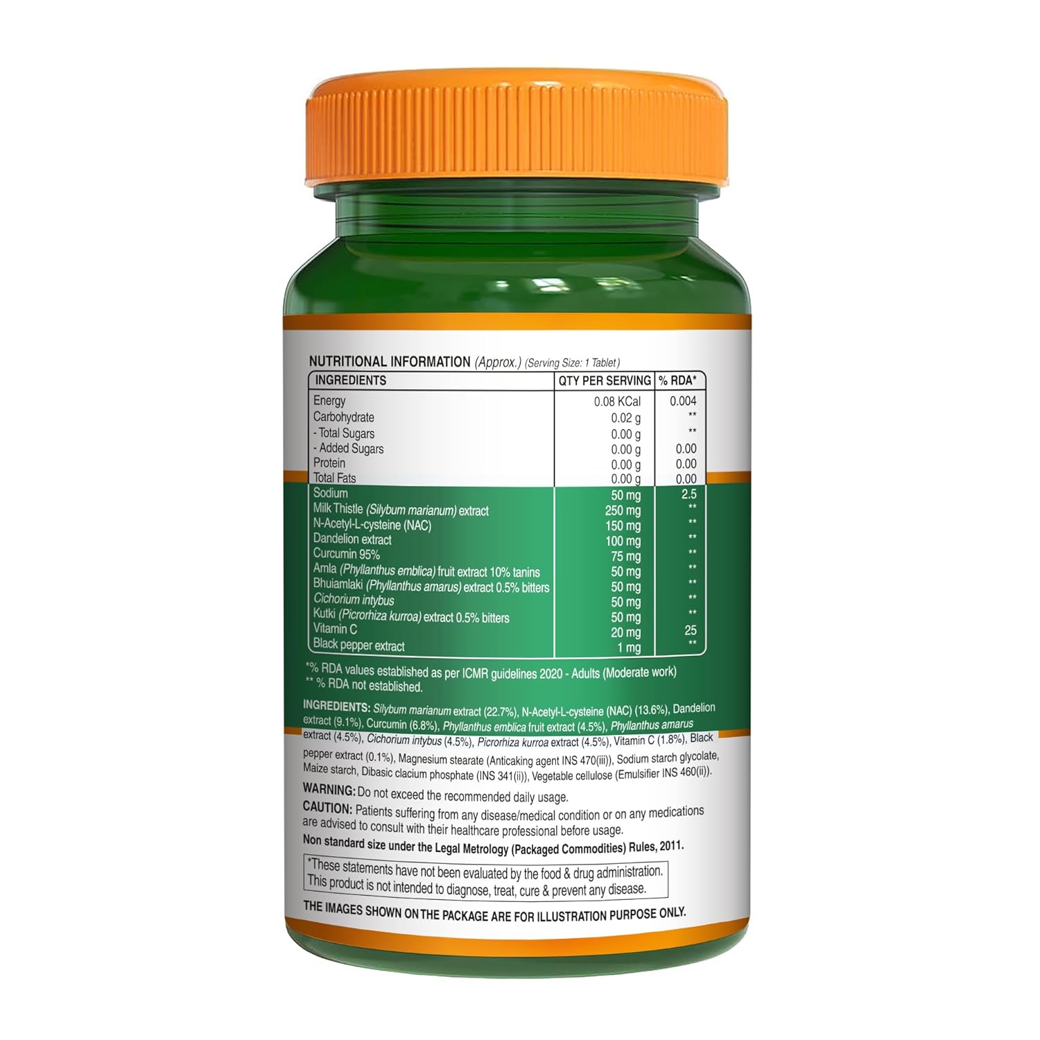 Pure Nutrition Liver Detox with Milk Thistle – 120 Tablets | Herbal Liver Support