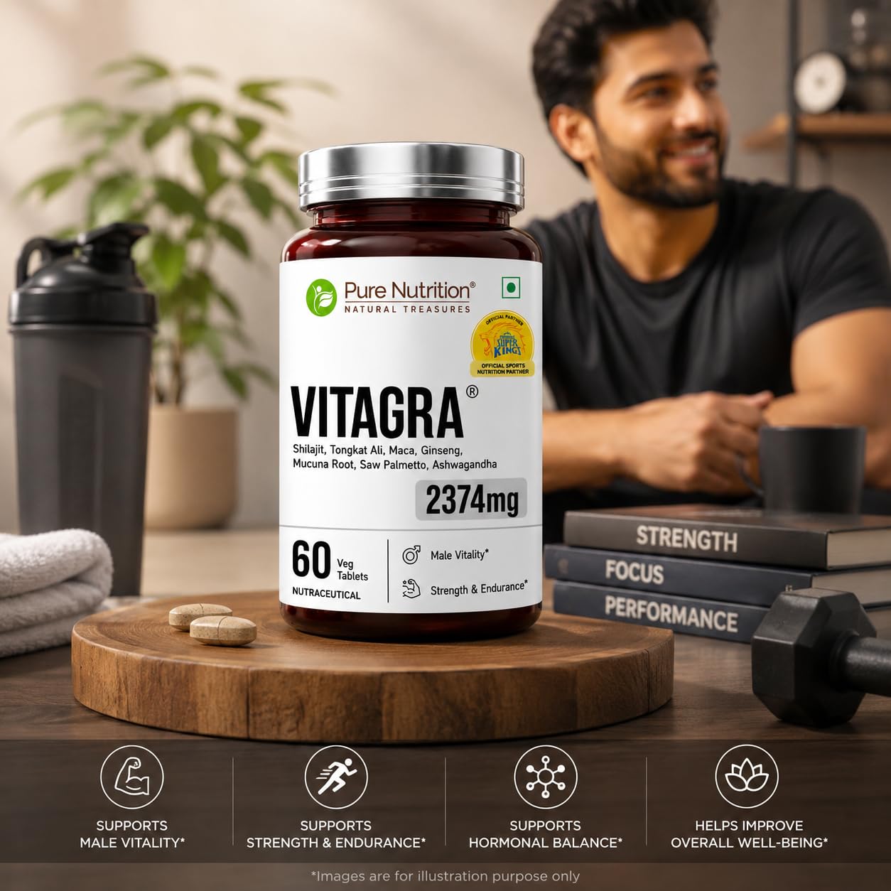 Pure Nutrition Vitagra 60 Tablets | Daily Wellness & Vitality Support Supplement