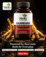 Vedia Akarkara (Anacyclus Pyrethrum) Capsules | Natural Herbal Supplement for Male Vitality, Stamina & Nervous System Support (60 Capsules)