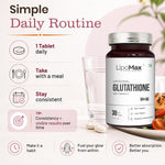 Pure Nutrition Liposomal Glutathione with Vitamin C, 30 Tablets | Antioxidant & Skin Health Support