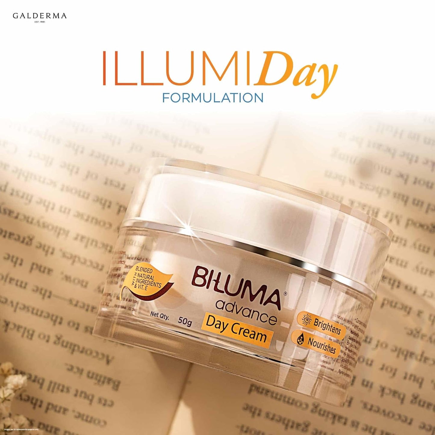 BI-LUMA Advance Skin Brightening Day Cream for Even Skin Tone with Vitamin E - 50 g