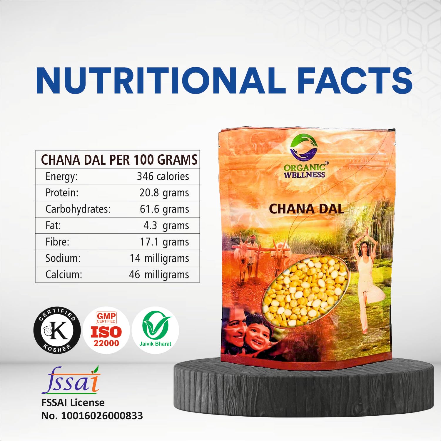 Organic Wellness Chana Dal - 450 grams