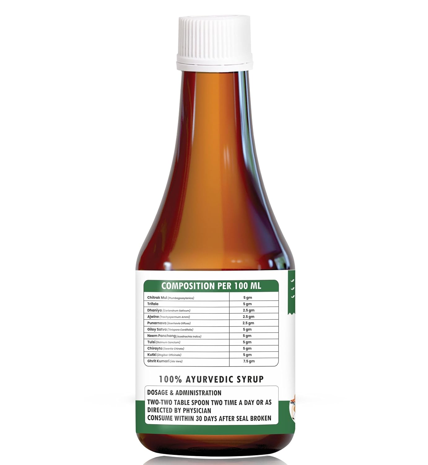 DR. JPG Organic Liver Kidney Care Syrup (200ml) | Sugar-Free Herbal Detox & Fatty Liver Support