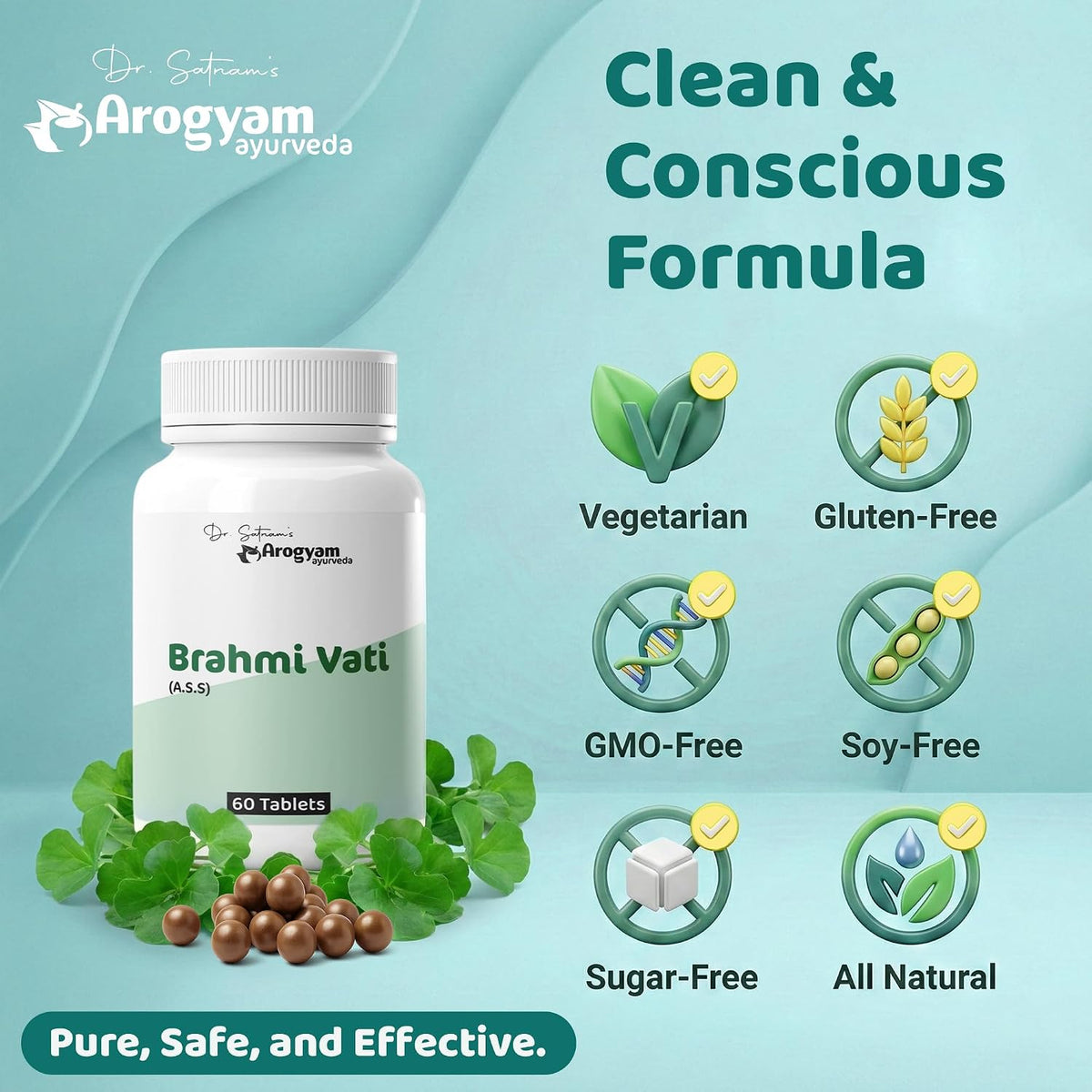 Dr. Satnam's Arogyam Brahmi Vati Tablet (60 Each)