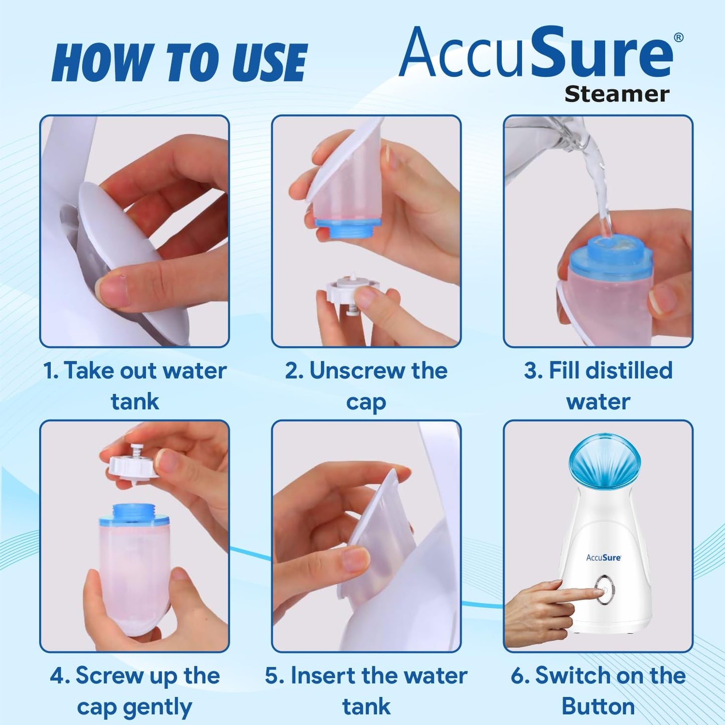 AccuSure Nano Ionic Facial Steamer