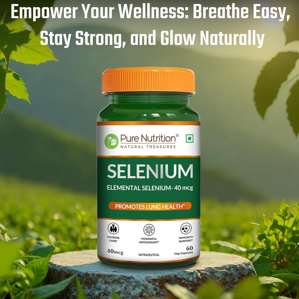 Pure Nutrition Selenium Extract 120 Veg Capsules | Antioxidant & Immune Health Support