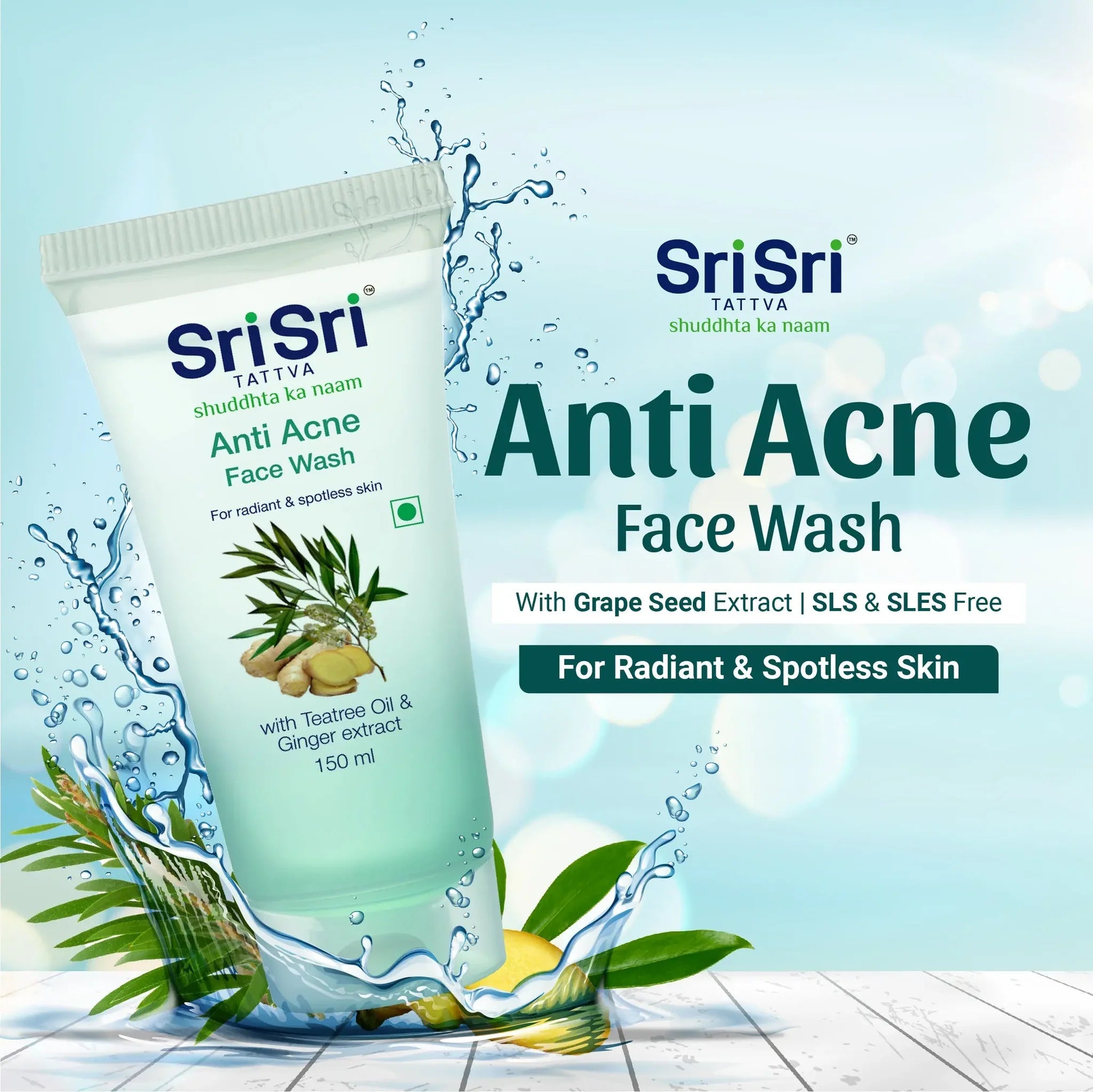 Sri Sri Tattva Anti-Acne Face Wash - Pack of 2