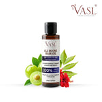 VASL All in One Hair Oil 130ml - 100% Organic Ayurvedic Hair Fall Control Oil