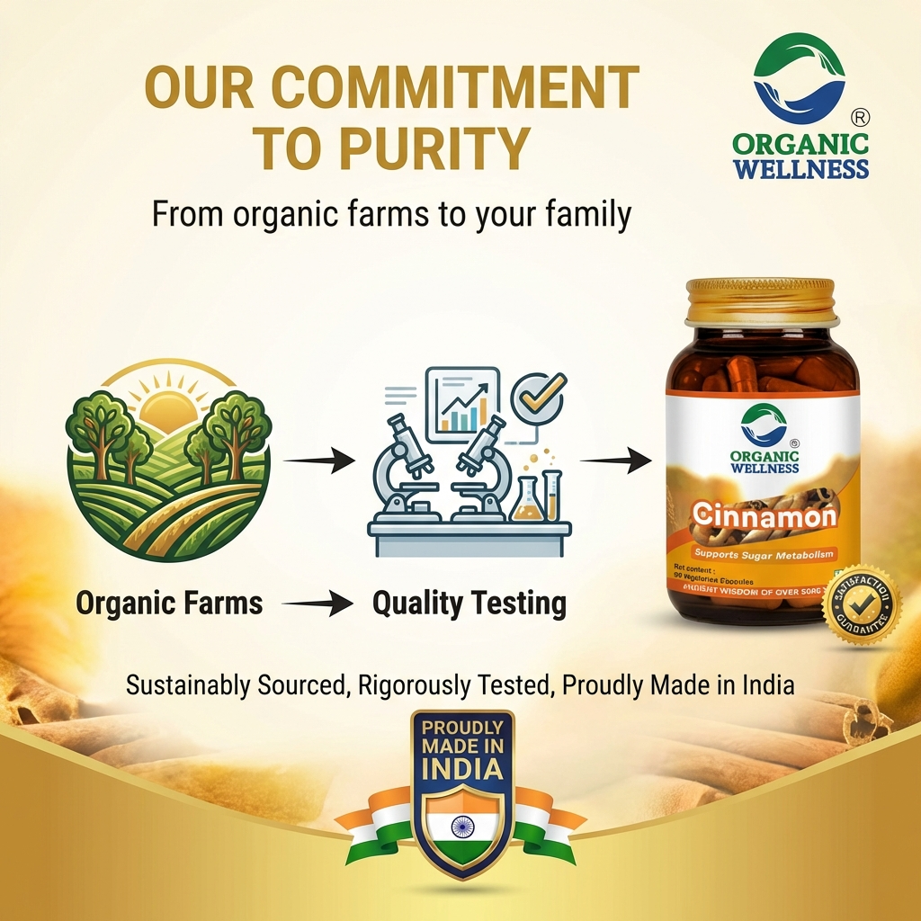 Organic Wellness Cinnamon Capsules -  90 Vegetarian Capsules