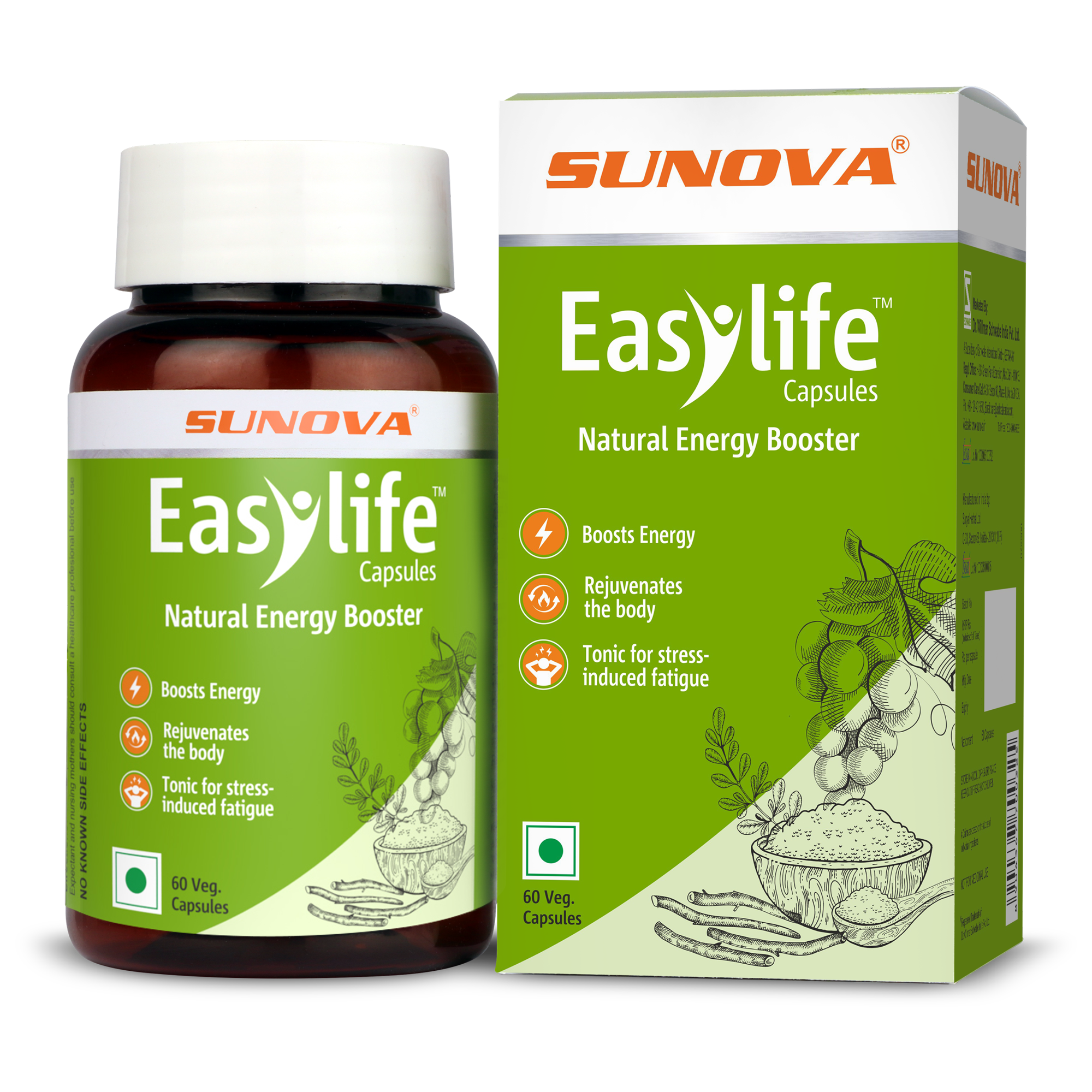 Sunova Easy Life Veg Capsule - 60 Capsules
